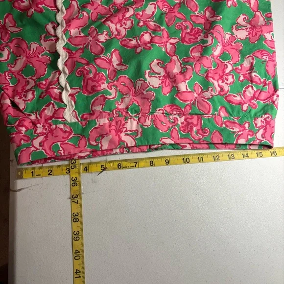 Lilly Pulitzer Jarvey Cotton Skort Skirt Sz 6 Pink Green All a Flutter Ric Rac - Picture 9 of 11
